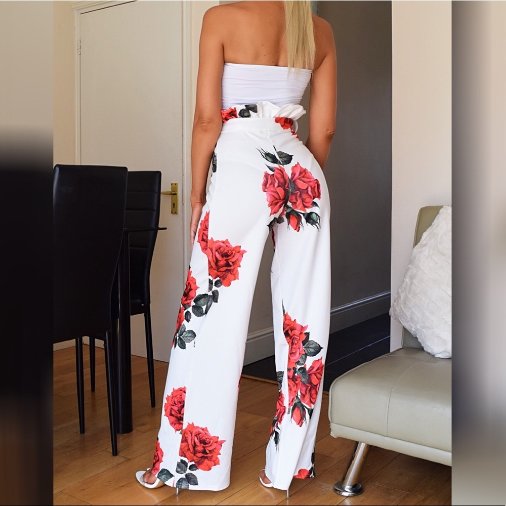 LAST ONE! Tamsin Floral Pleated Trousers - Picture 3 of 3